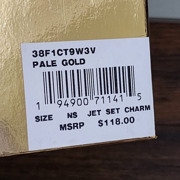 Michael Kors Jet Set Logo Double Zip Wristlet Gold - Picture 6 of 7